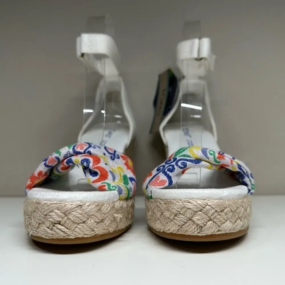 NWOB | TOMS | Marisela Wedge Sandal | White Mediterranean | Size 5